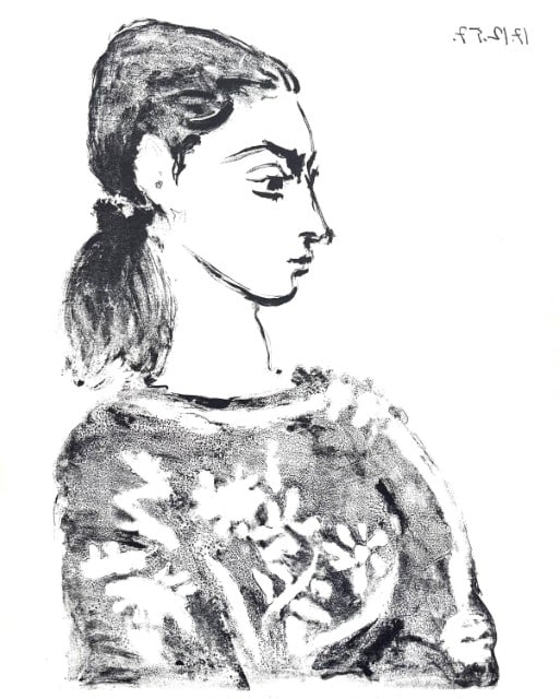 Pablo Picasso, Composition, Picasso Lithographs Since 1945, Cincinnati Art Museum, Limited Edition: Lithograph on vélin Strathmore Impress paper. Paper Size: 17 x 14 inches. Excellent condition. Inscription: Unsigned and unnumbered, as issued. Notes: From the album, Picasso Lithographs Since 19