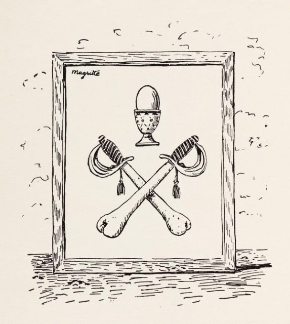 René Magritte, Composition, Dix dessins de René Magritte, Limited Edition Lithograph (1 of 6)