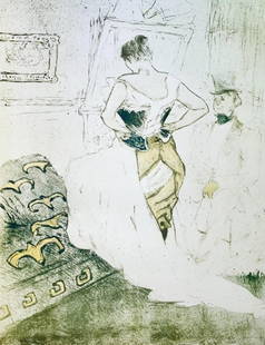 Henri de Toulouse-Lautrec, Composition, Images de Lautrec, 21 Planches en Couleurs, Collezione: Lithograph and stencil on vélin Polifilo paper. Paper size: 13.78 x 10.24 inches. Excellent condition. Inscription: Unsigned and unnumbered, as issued. Notes: From the folio, Images de Lautrec, 2
