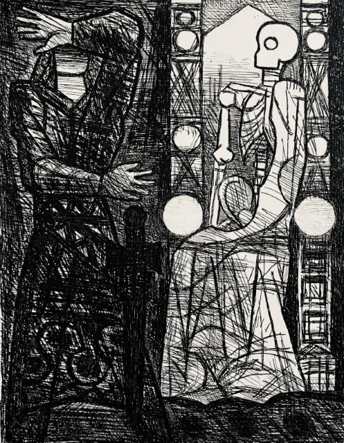 Marcel Gromaire, Le Spectre De Banquo, Scène XIII, Shakespeare, Macbeth, Eaux-fortes de (1 of 8)