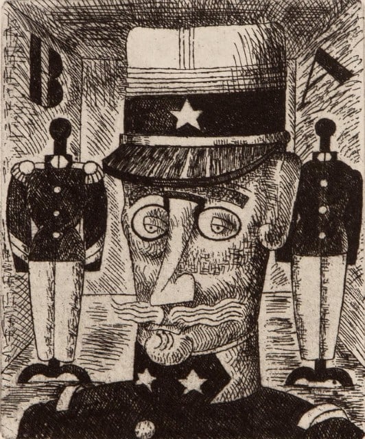 Marcel Gromaire, Composition, Vers un monde volage, Limited Edition Etching (1 of 8)