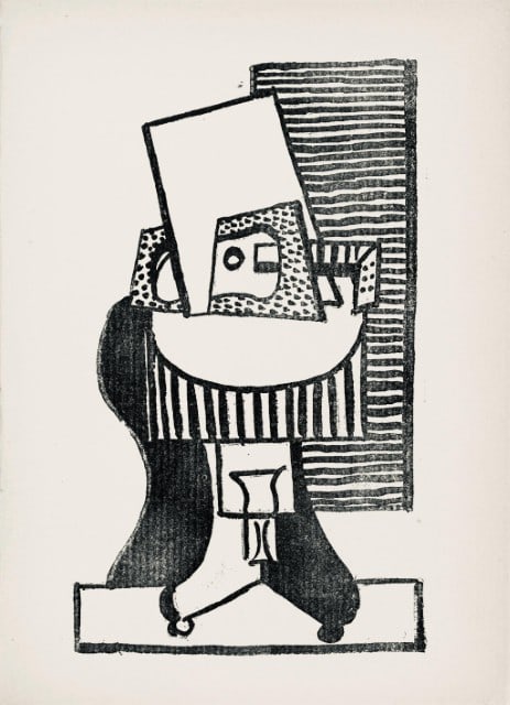 Pablo Picasso, Composition (Horodisch: No. D5; Orozco No. 17), Feu de Joie, Limited Edition Woodcut (1 of 7)
