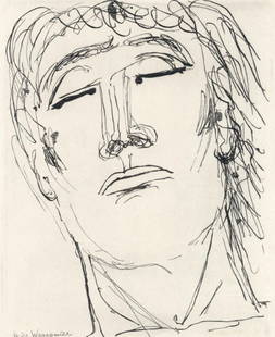Henri de Waroquier, Composition, Alternance, Limited Edition Etching: Etching on v&#233;lin pur chiffon de Rives paper. Unsigned and unnumbered. Paper Size: 9.875 x 12.875 inches. Excellent condition. Notes: From the folio, Alternance, 1946. Published by Le Gerbier, Par