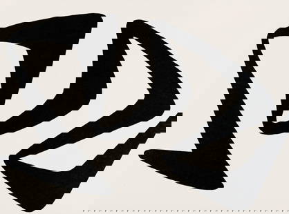 Alexander Calder, Composition, Derrière le miroir, Limited Edition Lithograph: Lithograph on v&#233;lin paper. Paper Size: 11 x 15 inches. Excellent condition. Inscription: Unsigned and unnumbered, as issued. Notes: From Derri&#232;re le miroir, N&#176; 173, 1968. Published by A