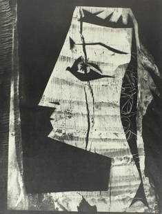 Pablo Picasso, Composition (Bloch 112; Kibbey 1466; Goeppert 115), Diurnes DĂ©coupages et: Phototype and stencil on vélin d’Arches paper. Unsigned and unnumbered, as issued. Paper Size: 15.625 x 11.75 inches. Excellent condition. Notes: From the folio, Diurnes Découpages et