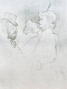 Henri de Toulouse-Lautrec, Pourquoi pas, TLautrec, Philadelphia Museum of Art, Limited Edition: Lithograph and stencil on v&#233;lin paper. Unsigned and unnumbered. Paper Size: 17 x 13 inches. Excellent condition. Notes: From the folio, TLautrec, A Portfolio Of Twelve Reproductions of Lithograph