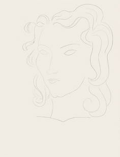 Henri Matisse, Rondels (Roundels), Poésies, Limited Edition Lithograph: Lithograph on papier bouffant des Papeteries de Casteljoux paper. Paper Size: 11.24 x 8.46 inches. Excellent condition. Unsigned and unnumbered, as issued. Notes: From the folio, Po&#233;sies de St&#2
