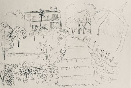 Henri Matisse, Composition (Dutel 3), Dessins de Henri-Matisse, Limited Edition Lithograph: Lithograph on vélin Lafuma paper. Unsigned and unnumbered. Paper Size: 10 x 8 inches. Excellent condition. Notes: From the album, Dessins de Henri-Matisse, 1925. Published by Éditions des Qu
