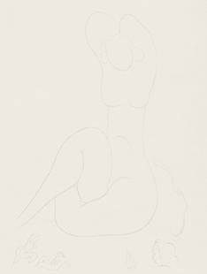 Henri Matisse, Composition, Poésies, Limited Edition Lithograph: Lithograph on papier bouffant des Papeteries de Casteljoux paper. Paper Size: 11.24 x 8.46 inches. Excellent condition. Unsigned and unnumbered, as issued. Notes: From the folio, Po&#233;sies de St&#2