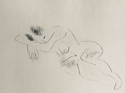 Henri Matisse, Composition (Dutel 3), Dessins de Henri-Matisse, Limited Edition Lithograph: Lithograph on v&#233;lin Lafuma paper. Unsigned and unnumbered. Paper Size: 10 x 8 inches. Excellent condition. Notes: From the album, Dessins de Henri-Matisse, 1925. Published by &#201;ditions des Qu