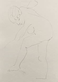 Henri Matisse, Composition (Dutel 3), Dessins de Henri-Matisse, Limited Edition Lithograph: Lithograph on vélin Lafuma paper. Unsigned and unnumbered. Paper Size: 10 x 8 inches. Excellent condition. Notes: From the album, Dessins de Henri-Matisse, 1925. Published by Éditions des Qu
