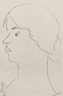 Henri Matisse, Composition (Dutel 3), Dessins de Henri-Matisse, Limited Edition Lithograph: Lithograph on vélin Lafuma paper. Unsigned and unnumbered. Paper Size: 10 x 8 inches. Excellent condition. Notes: From the album, Dessins de Henri-Matisse, 1925. Published by Éditions des Qu