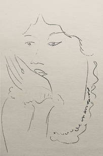 Henri Matisse, Composition (Dutel 3), Dessins de Henri-Matisse, Limited Edition Lithograph: Lithograph on vélin Lafuma paper. Unsigned and unnumbered. Paper Size: 10 x 8 inches. Excellent condition. Notes: From the album, Dessins de Henri-Matisse, 1925. Published by Éditions des Qu