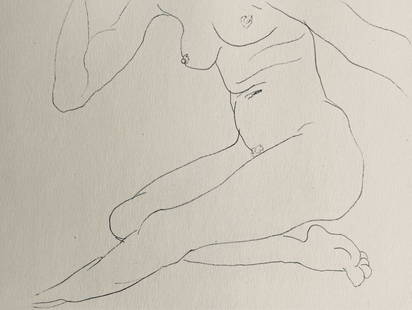 Henri Matisse, Composition (Dutel 3), Dessins de Henri-Matisse, Limited Edition Lithograph: Lithograph on v&#233;lin Lafuma paper. Unsigned and unnumbered. Paper Size: 10 x 8 inches. Excellent condition. Notes: From the album, Dessins de Henri-Matisse, 1925. Published by &#201;ditions des Qu