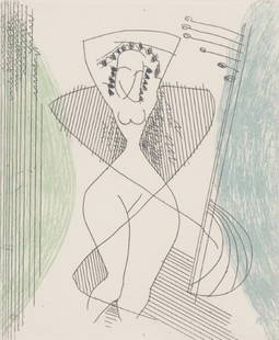 Man Ray, Composition, Feuilles éparses, Limited Edition Etching: Etching on v&#233;lin cuve de Rives paper. Paper size: 9.65 x 7.87 inches. Excellent condition. Inscription: Unsigned and unnumbered, as issued. Notes: From the folio, Feuilles &#233;parses, 1965. Pub