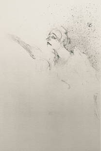 Henri de Toulouse-Lautrec, Composition, Yvette Guilbert vue par Toulouse-Lautrec, Limited Edition: Lithograph and stencil on v&#233;lin de Rives BFK paper. Unsigned and unnumbered. Paper Size: 15 x 11.25 inches. Excellent condition. Notes: From the folio, Yvette Guilbert vue par Toulouse-Lautrec, 1
