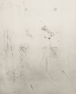 Henri de Toulouse-Lautrec, Composition, Yvette Guilbert vue par Toulouse-Lautrec, Limited Edition: Lithograph and stencil on v&#233;lin de Rives BFK paper. Unsigned and unnumbered. Paper Size: 15 x 11.25 inches. Excellent condition. Notes: From the folio, Yvette Guilbert vue par Toulouse-Lautrec, 1