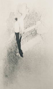 Henri de Toulouse-Lautrec, Composition, Yvette Guilbert vue par Toulouse-Lautrec, Limited Edition: Lithograph and stencil on v&#233;lin de Rives BFK paper. Unsigned and unnumbered. Paper Size: 15 x 11.25 inches. Excellent condition. Notes: From the folio, Yvette Guilbert vue par Toulouse-Lautrec, 1