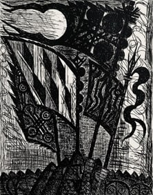 Marcel Gromaire, Étendards, Scène XXIV, Shakespeare, Macbeth, Eaux-fortes de Gromaire,