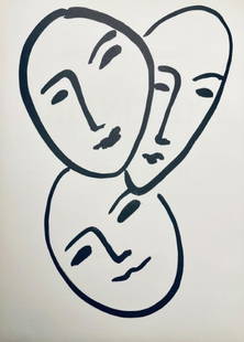 Henri Matisse, Composition (Duthuit 31), Apollinaire, Limited Edition Lithograph: Lithograph on vélin a la forme des papeteries d'Arches paper. Unsigned and unnumbered. Paper Size: 12.99 x 9.84 inches. Excellent condition. Notes: From the folio, Apollinaire, Henri Matisse, 195
