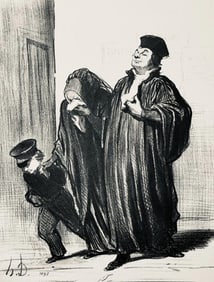 Honoré Daumier, Composition, Honoré Daumier, Law and Justice, Limited Edition Lithograph