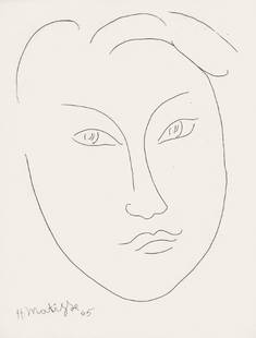 Henri Matisse, Masque de jeune garçon (Duthuit No 268), Alternance, Limited Edition Etching: Etching on vélin pur chiffon de Rives paper. Unsigned and unnumbered. Paper Size: 9.875 x 12.875 inches. Excellent condition. Notes: From the folio, Alternance, 1946. Published by Le Gerbier, Par