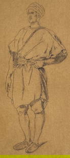 Eugène Delacroix, Composition, Trente et un Dessins et Aquarelles du Maroc, Limited Edition: Lithograph and stencil on fine v&#233;lin paper, mounted on archival mat-board, as issued. Mat-board size: 19.56 x 14.674 inches. Excellent condition. Unsigned and unnumbered, as issued. Notes: From t