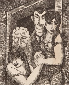 Marcel Gromaire, Composition, Vers un monde volage, Limited Edition Etching