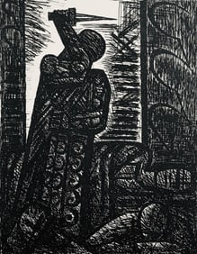 Marcel Gromaire, Le Meurtre De Duncan, Scène VIII, Shakespeare, Macbeth, Eaux-fortes de