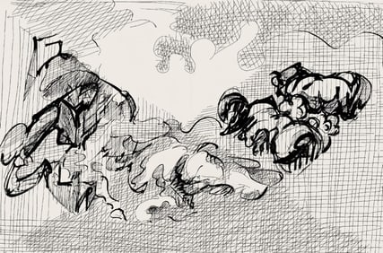 Jacques Villon, Composition (Ginestet/Pouillon 42-64), Hésiode, Les Travaux et les Jours,