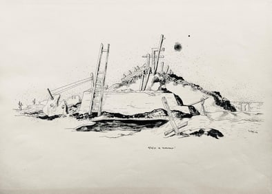 Jean Lurçat, aprèsça on recommence, huit dessins à la plume, Limited Edition