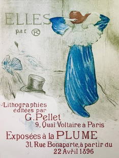 Henri de Toulouse-Lautrec, Composition, Images de Lautrec, 21 Planches en Couleurs, Collezione: Lithograph and stencil on vélin Polifilo paper. Paper size: 13.78 x 10.24 inches. Excellent condition. Inscription: Unsigned and unnumbered, as issued. Notes: From the folio, Images de Lautrec, 2