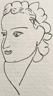 Henri Matisse, Lithographie V (Duthuit 20), Repli, Gravures de Henri Matisse, Limited Edition: Lithograph on v&#233;lin a la forme des papeteries d'Arches paper. Unsigned and unnumbered. Paper Size: 10 x 6.375 inches. Excellent condition. Notes: From the volume, Repli, Gravures de Henri Matisse