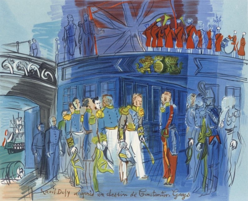 Raoul Dufy, Le Prince de Joinville, Lettre à mon peintre Raoul Dufy, Limited Edition Lithograph: Lithograph on vélin d'Arches Arjomari paper. Paper size: 11.81 x 18.90 inches. Excellent condition, with centerfold, as issued. Unsigned and unnumbered, as issued. Notes: From the folio, Lettre &