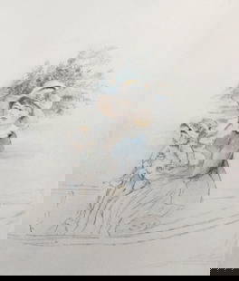 Pierre-Auguste Renoir, Composition, Seize Aquarelles et Sanguines de Renoir, Limited Edition: Lithograph and Stencil on v&#233;lin Johannot d&#8217;Arches paper. Inscription: Unsigned and unnumbered. Paper Size: 15 x 10.75 inches. Excellent condition. Notes: From the folio, Seize Aquarelles et