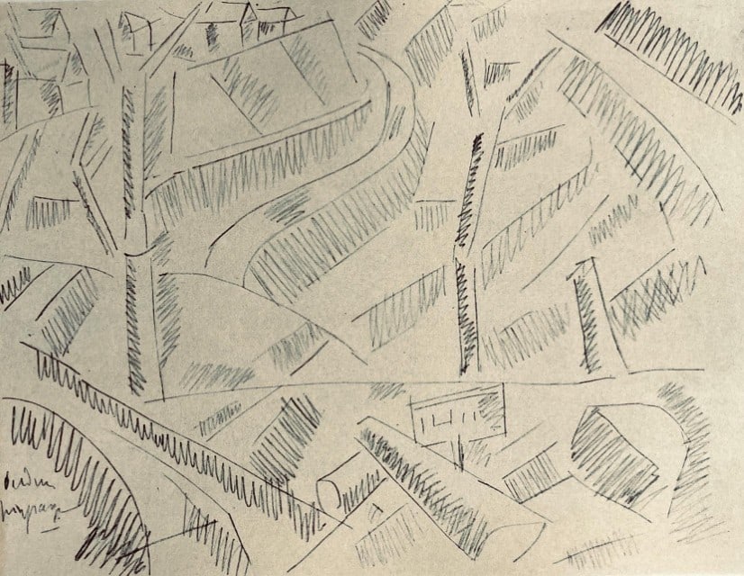 Fernand Léger, Paysage A Verdun, Fernand Léger, Dessins de Guerre, Limited Edition (1 of 9)