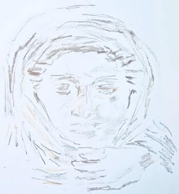 Oskar Kokoschka, Composition, Skizzenbuch der Italienischen Reise 1963, Limited Edition Lithograph