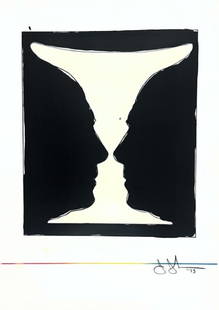 Jasper Johns, Cup 2 Picasso (Field 168; ULAE 123), XXe siècle, Limited Edition Lithograph: Lithograph on vélin paper. Paper Size: 13.375 x 9.5 inches. Excellent condition. Inscription: Unsigned and unnumbered, as issued. Notes: From the volume, XXe Siècle, N° 40, 1973. Publis