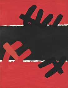 Giuseppe Capogrossi, Surface Rouge et Noire, XXe siècle, Limited Edition Lithograph