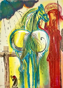 Salvador Dalí, Le Centurion, Les Chevaux de Dalí, Limited Edition Lithograph: Lithograph in colors on v&#233;lin d'Arches pur chiffon paper. Paper Size: 22.2 x 14.1 inches. Excellent condition. Inscription: Signed in the plate and unnumbered, as issued. Notes: From the folio, L