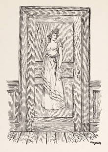 René Magritte, Composition, Dix dessins de René Magritte, Limited Edition Lithograph: Offset Lithograph on v&#233;lin du Marais paper. Paper Size: 11 x 8.25 inches. Inscription: Unsigned and unnumbered, as issued. Notes: From the volume, Po&#232;mes 1923-1958. Dix dessins de Ren&#233;