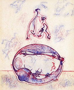 Max Ernst, Composition (Spies/Leppien 202D), XXe siècle, Limited Edition Lithograph: Lithograph on v&#233;lin paper. Paper Size: 12.5 x 9.75 inches. Excellent condition. Inscription: Unsigned and unnumbered, as issued. Notes: From the volume, XXe Si&#232;cle, Hommage &#224; Max Ernst,