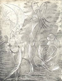 Pablo Picasso, Femme assise et deux danseuses (Bloch 361a-e; Baer 683-688; Cramer 38), La Ch&#232;