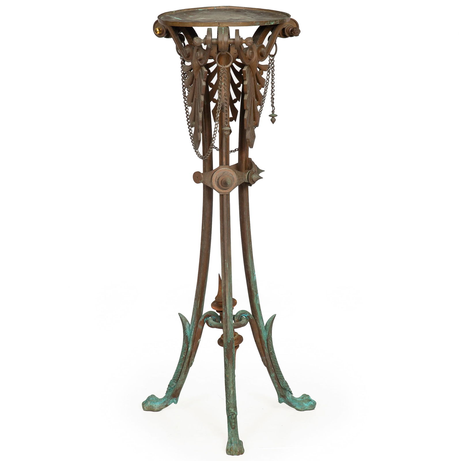 Bronze Neo-Greco Tripod Garden Pedestal Gueridon ca. 1870 (1 of 16)