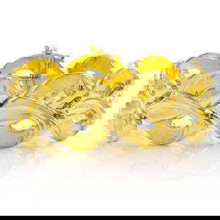 Vintage Italian 14k Yellow Gold Stylized Heart Bracelet, 7 long, 30.1 grams: 14K Yellow Gold Italian Bracelet, Stylized Heart Link Design, Stamped AFR and 14K ITALY. A vintage 14K yellow gold bracelet composed of repeating stylized heart-form links, each with a subtly textured