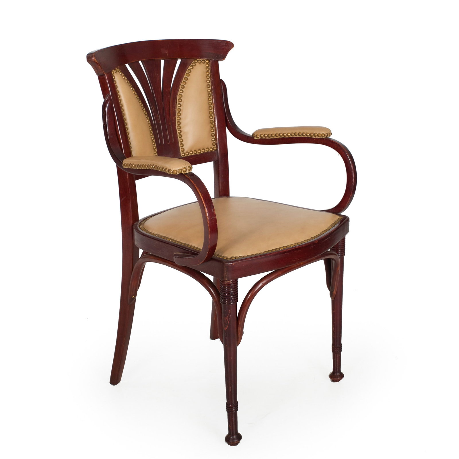 Vienna Secessionist Leather Arm Chair by Jacob & Josef Kohn (1 of 17)