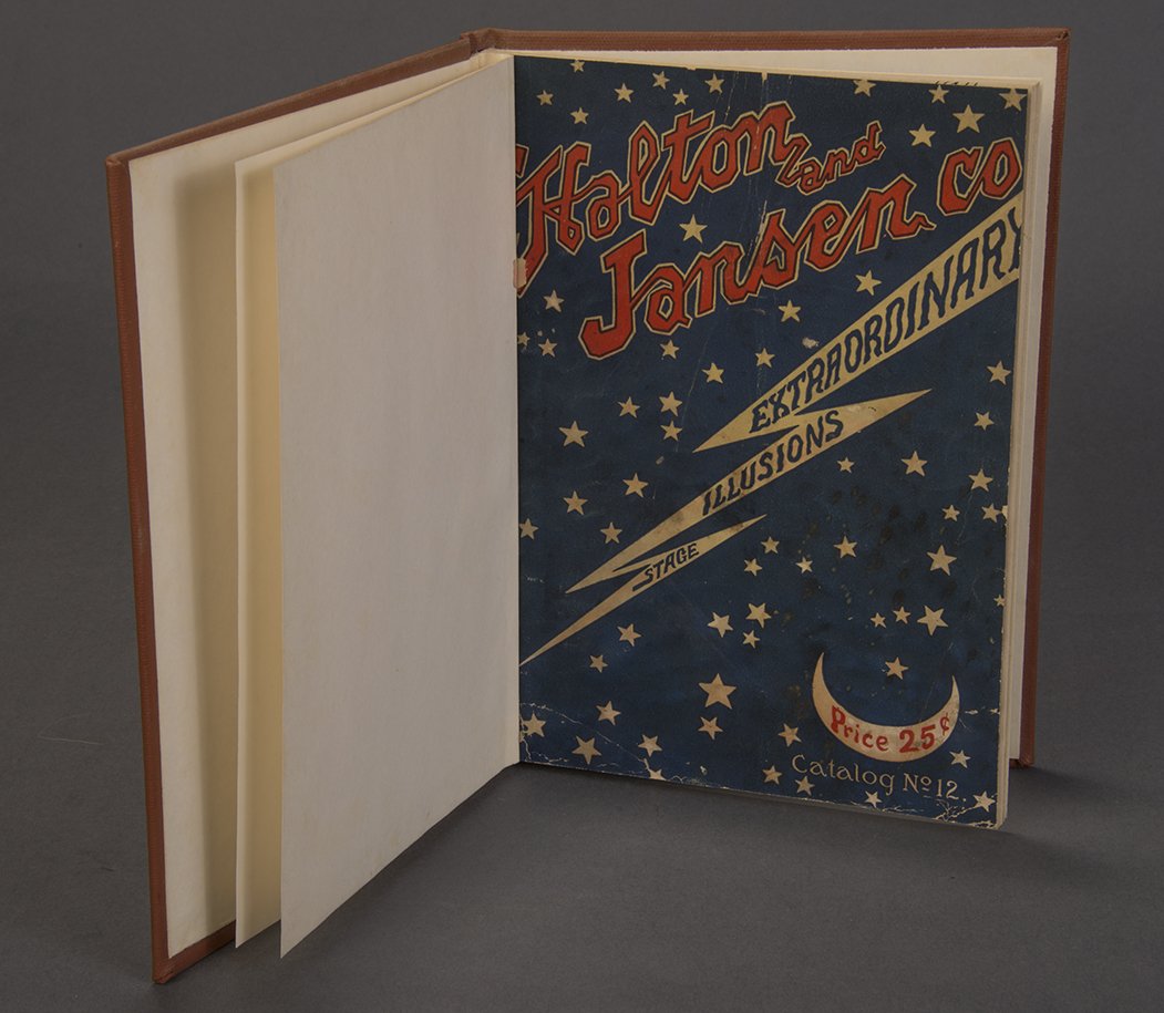 Halton, Jansen, & Leroy Co Catalog #12: #1579 from Burton Sperber’s Checklist of Conjuring Catalogs. Jansen was Harry August Jansen (1883-1955) who later became Dante. Stage Illusions Extraordinaire – Binding Orange-Brown, inside Blue,