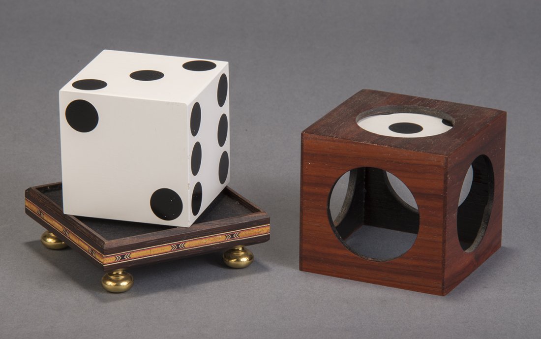 PHANTOM DIE - MEL BABCOCK: A terrific adaptation of the P & L classic. Fashioned from select hardwoods, with a magnetic panel which represents the top of the die, and is automatically picked up by the frame when the die is cove