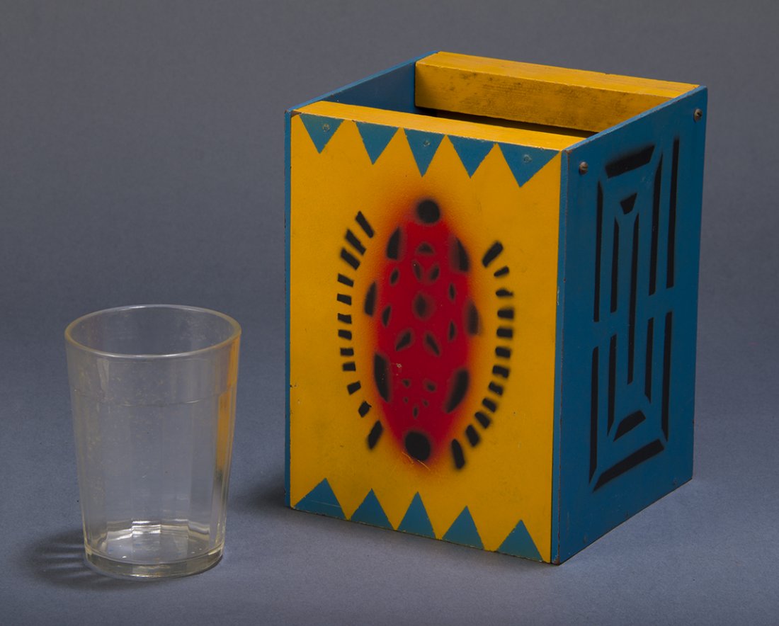 EGYPTIAN WATER BOX - U.F. GRANT/MAK: One of the very early original U.F. Grant models. Liquid poured into this lovely chest may vanish or turn into wine. Very clever idea which has stood the test of time. Condition: Excellent.