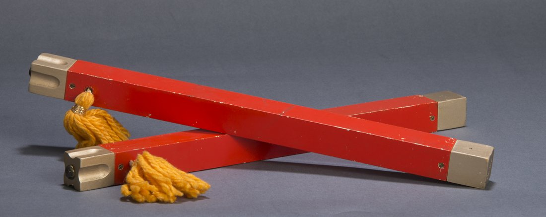 CHINESE STICKS - HAENCHEN: These are the originals from Oklahoma's master craftsman. Light cosmetic wear, but operate smoothly and silently. Hallmarked. Condition: Excellent.